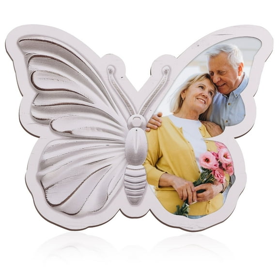 WaaHome Butterfly Memorial Photo Frame - 4x6 Photo Bereavement Sympathy Gifts for Loss of Loved One in Memory of Loved One Photo Frame