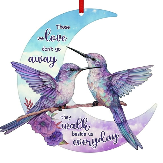 WaaHome Hummingbird Christmas Ornament Memorial Gifts for Women- Birds Decoration for Christmas Tree Xmas Gifts for Loved One Family Sympathy Gift