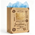 thumbnail image 1 of WaaHome Father Day Gift Bags 11.5'' Paper Gift Bags with Tissue Paper for Father Day Gifts Best Dad Gift Bag with Handle for Dad Stepdad Grandfather Husband Dads Toolkit, 1 of 6