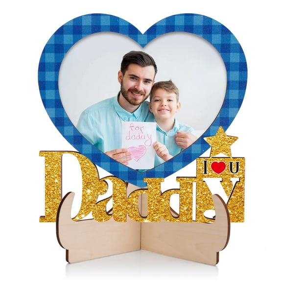 WaaHome Father's Day Gifts New Dad Gifts for Men Daddy I Love U Picture Frame Best Dad Gifts for First Father's Day Birthday Photo Frame Gifts for New Father First Time Dad