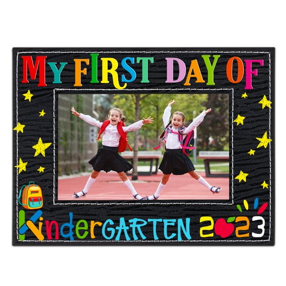 WaaHome First Day of Kindergarten Picture Frame 2023 1st Day of Kindergarten Gifts for Kids Boys Girls Back to School Frame Gifts 1st Day of Kindergarden Preschool Pre-K Photo Frame