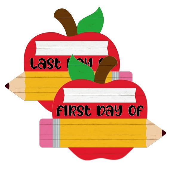 WaaHome First and Last Day of School Board, Double Sided Back to School Sign My 1st Day of Preschool Kindergarten Chalkboard Sign Back to School Photo Prop Supplies