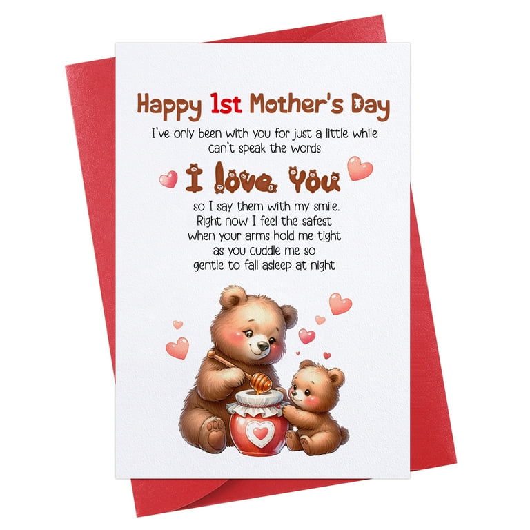 Cute Happy Mothers Day First Time Mom Greeting Card Cute Mothers