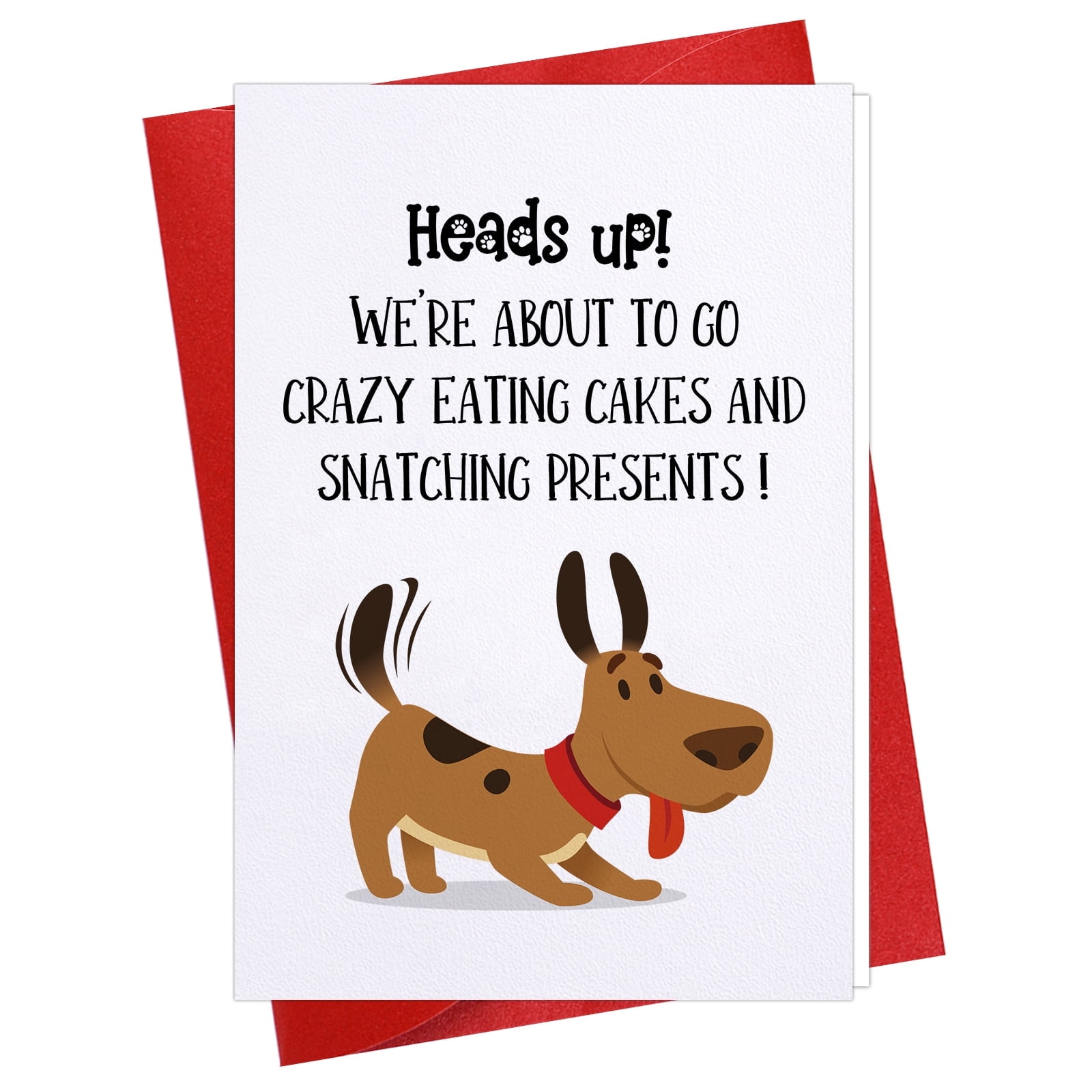 WaaHome Funny Birthday Card for Dog Dad Mom Humorous Birthday Card from ...
