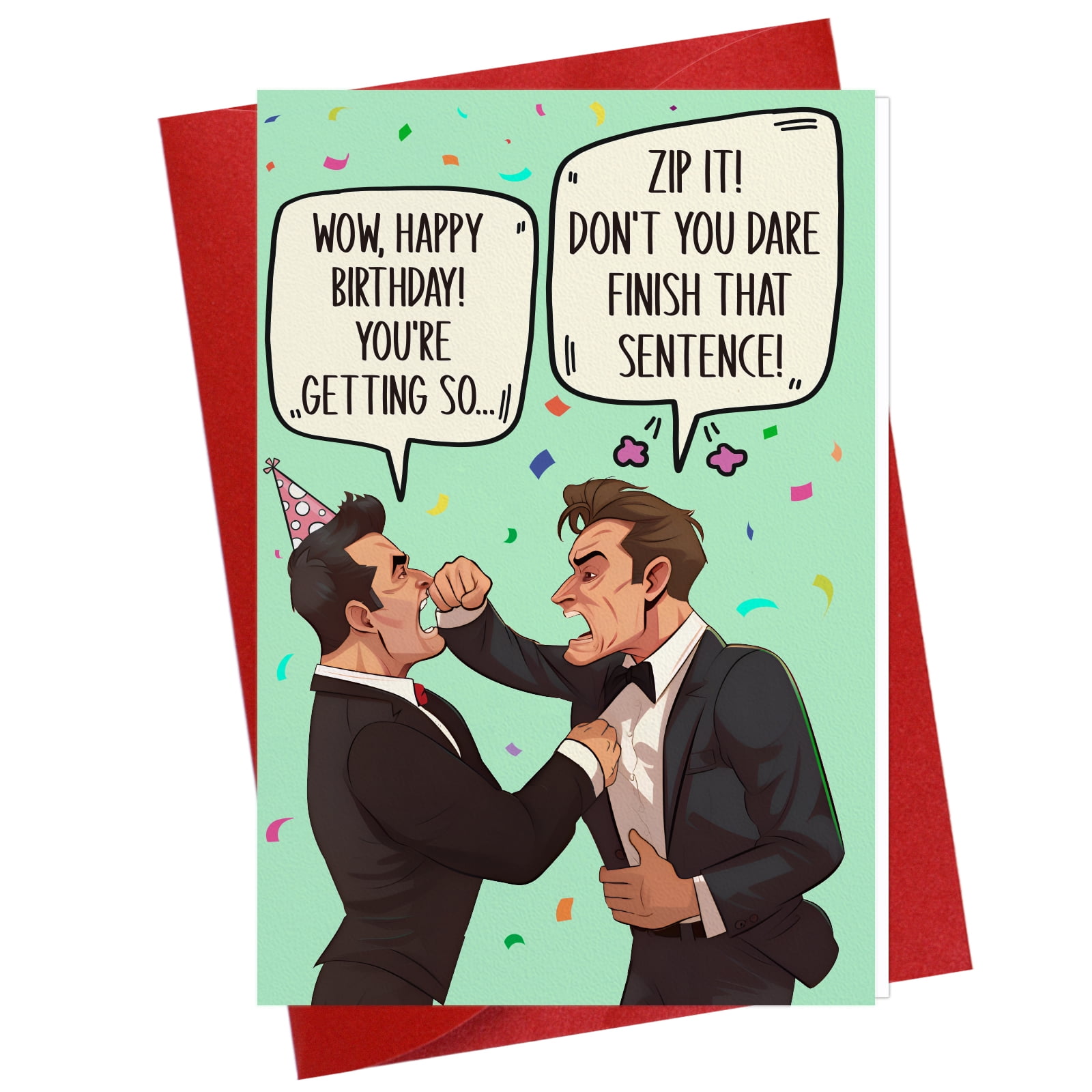 WaaHome Funny Birthday Card for Men Women Husband Anniversary Bday Card ...