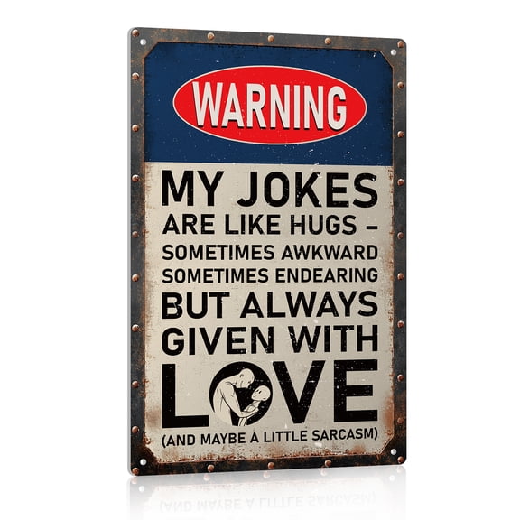 WaaHome Funny Signs for Man Cave Decor 8" x 12" Funny Wall Art Signs for Bedroom Home Garage Coffee Bar Wall Office Decor Accessories Gift Indoor Funny Sarcastic Sign