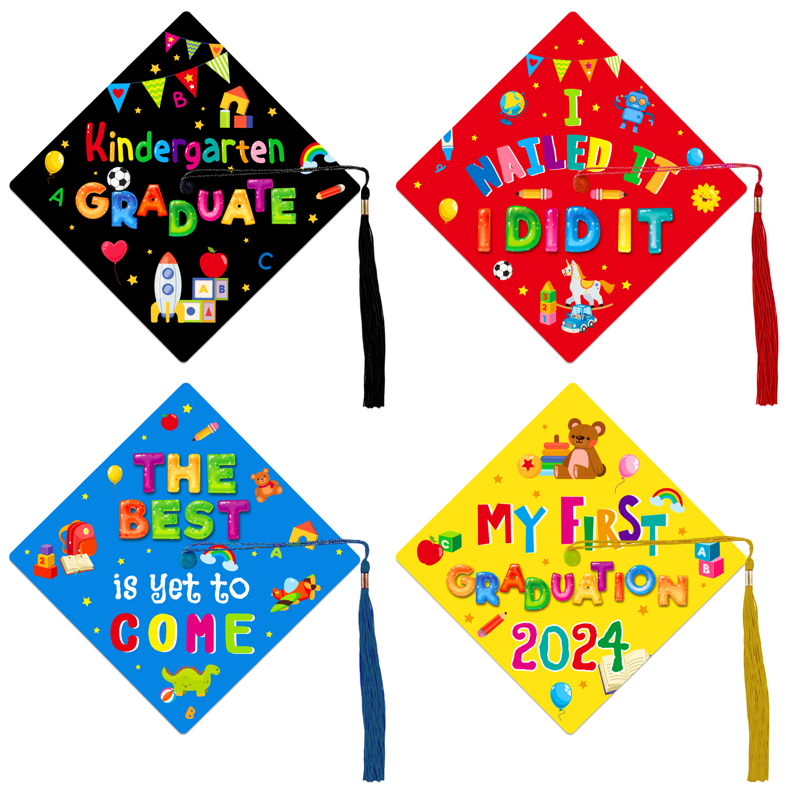 GuLuBin 2024 Graduation Season Acrylic Cake Card Happy Graduation Cake ...