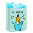thumbnail image 1 of WaaHome Happy Fathers Day Gift Bag - 11.5" Medium Fathers Day Paper Gift Bag with Tissue Paper and Handle Gift Bag for Fathers Day from Son Kids, 1 of 7