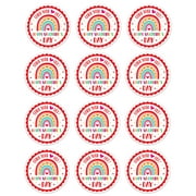 WaaHome Happy Valentine's Day Stickers 1.5" Valentines Day Gift Labels Stickers Valentine's Day Gift Tag Sticker