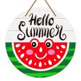 thumbnail image 1 of WaaHome Hello Summer Door Sign,11.4"Cute Watermelon Summer Decor Sign Farmhouse Welcome Summer Hanging Sign for Home Wall Front Door Kitchen Office Decorations, 1 of 7