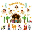 WaaHome Jesus is Born Christian Bulletin Board Decorations Set 38pcs Religious Nativity Scene
