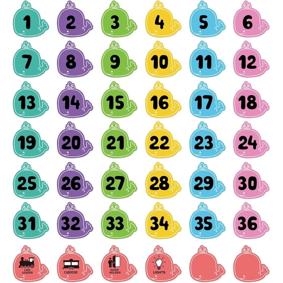 WaaHome Line up Spots for Classroom Floor - 42Pcs Floor Numbers for Classroom Lining up Number Stickers for Back to School Kindergarten Preschool Elementary Supplies