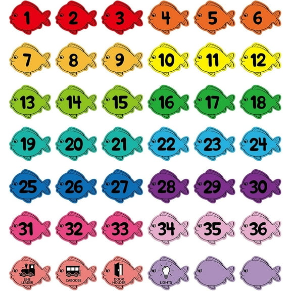 WaaHome Line up Spots for Classroom Floor - 42Pcs Floor Numbers for Classroom Lining up Number Stickers for Back to School Kindergarten Preschool Elementary Supplies