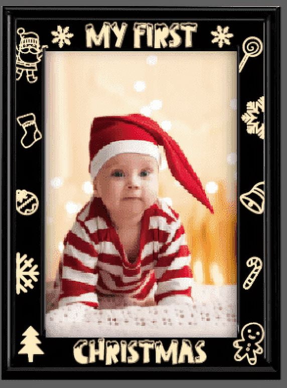 WaaHome My First Christma Picture Frame Baby's First Christmas Photo