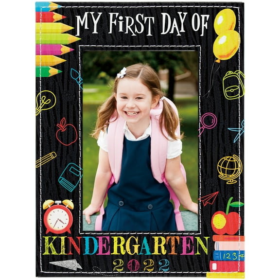 WaaHome My First Day of Kindergarten Picture Frames 4"x6" First Day of Kindergarten Gift 1st Day of Kindergarten Photo Frames First Day of Kindergarten Prek Preschool