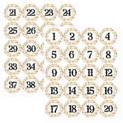 WaaHome Number Stickers 1-40, 120pcs 1 inch Self-Adhesive Vnyl Numbered Stickers for Classroom, Education Supplies & Craft Supplies Office, Home, Storage, Organizing, Classification, Indoor, Outdoor