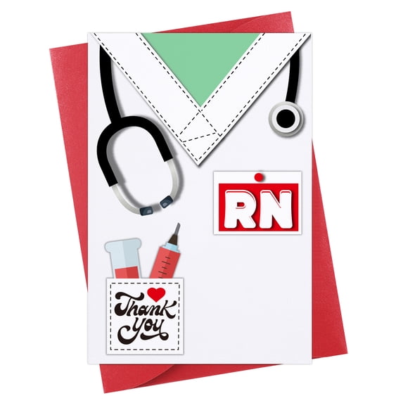 WaaHome Nurses Week Cards RN Thank You Cards Nurses Week Gifts RN Gifts for Nurses Nurses Day Appreciation Gifts Greeting Card with Envelope for Nurse Practitioner Healthcare Workers Medical Assistant