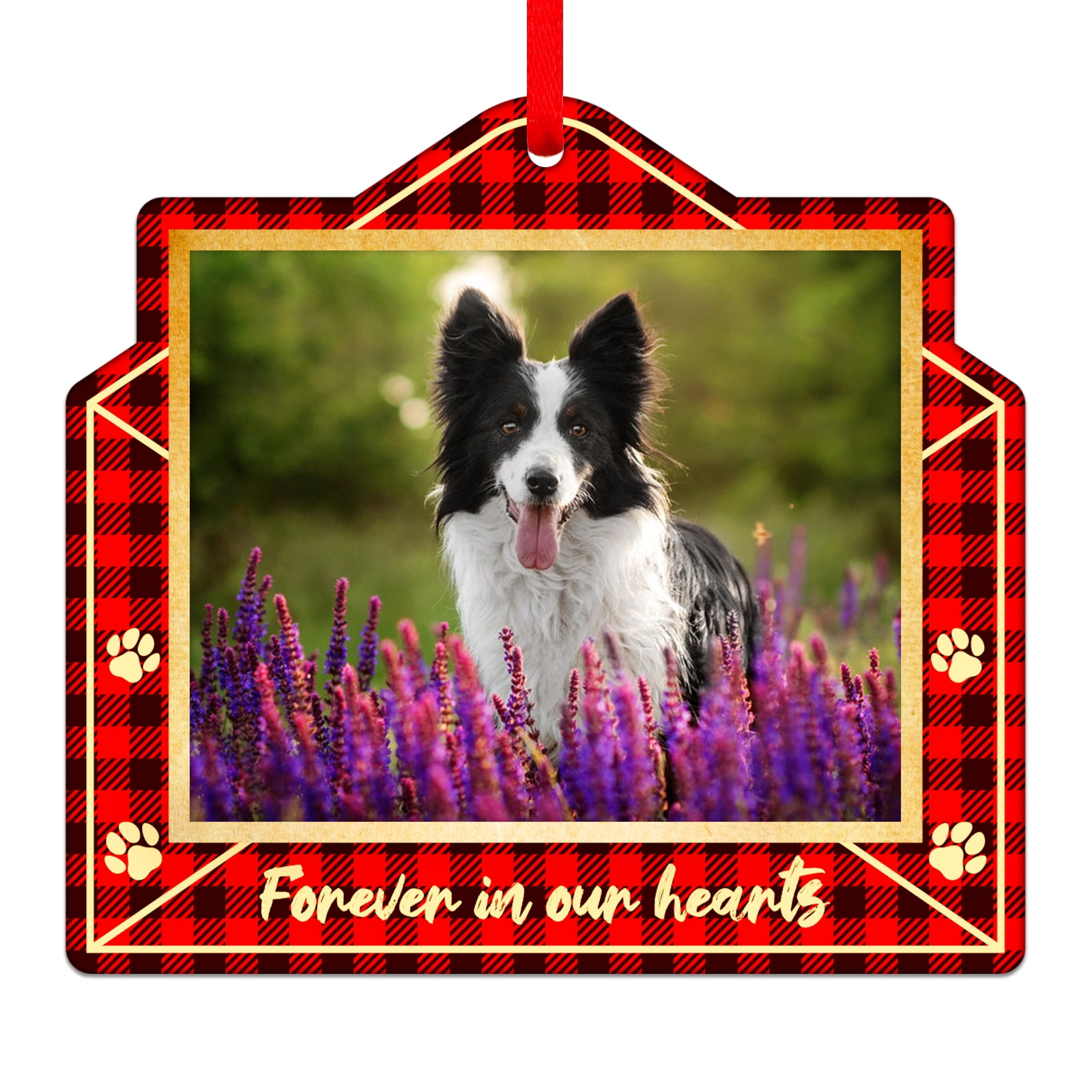 WaaHome Picture Frame Dog Memorial Christmas Ornaments 2023 Forever in