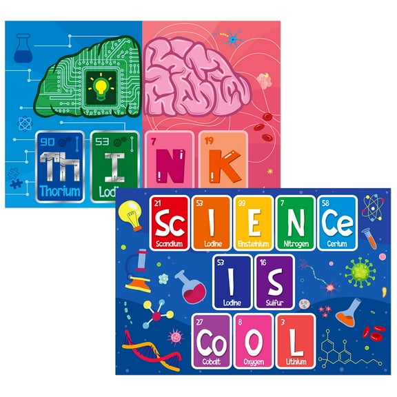 WaaHome Science Posters for Classroom Decorations Periodic Table Posters Science Classroom Educational Charts for Bulletin Board Decorations Back to School Classroom Decorations for Teachers Supplies