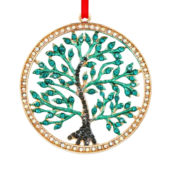 WaaHome Tree of Life Christmas Ornament - Metal Tree of Life Ornaments for Christmas Tree Decorations Tree of Life Decor Christmas Tree Ornaments Keepsake Tree of Life Gifts for Women