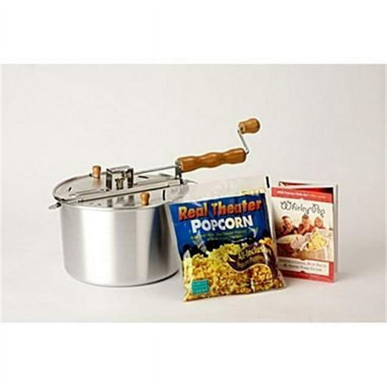 Whirley Pop Stovetop Popcorn Popper Wabash Valley Farms Color: Silver