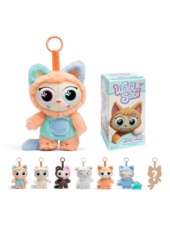 Wabi Sabi Kitty Club Mystery Plush Toys - 5in Blind Box Cat Plushie Keychain