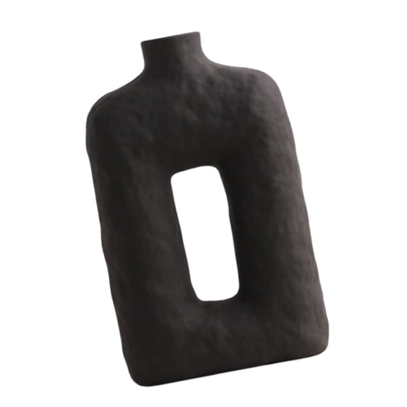 Wabi Sabi Ceramics Vases Artisanal Hollowout Square Pot Decorative Centerpieces