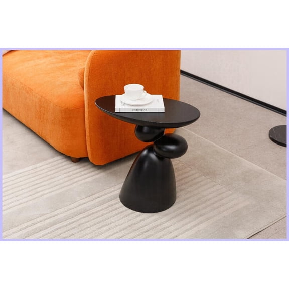 Wabi-Sabi Fiberglass Coffee Table for Living Room - No Assembly, Easy Clean & Durable