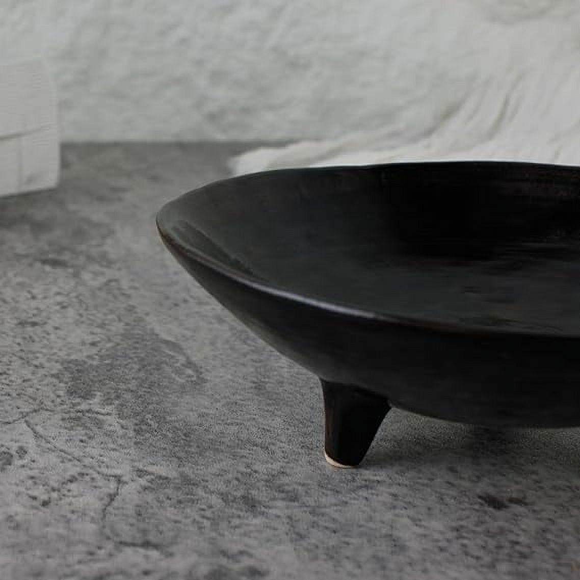 Wabi Sabi Footed Decorative Bowl, Multi-Purpose Small Ceramic Bowl