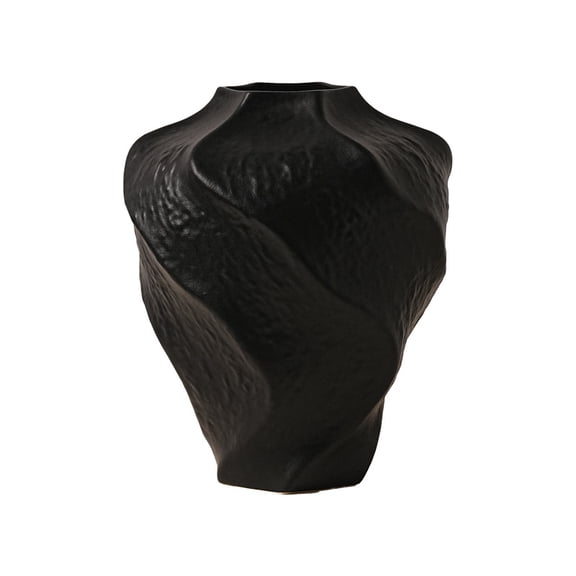 Wabi Sabi Rough Pottery Ceramic Vase,Luxury Textured Clay Vase,Art Decor Ornament for Living Room Entryway Home Decoration