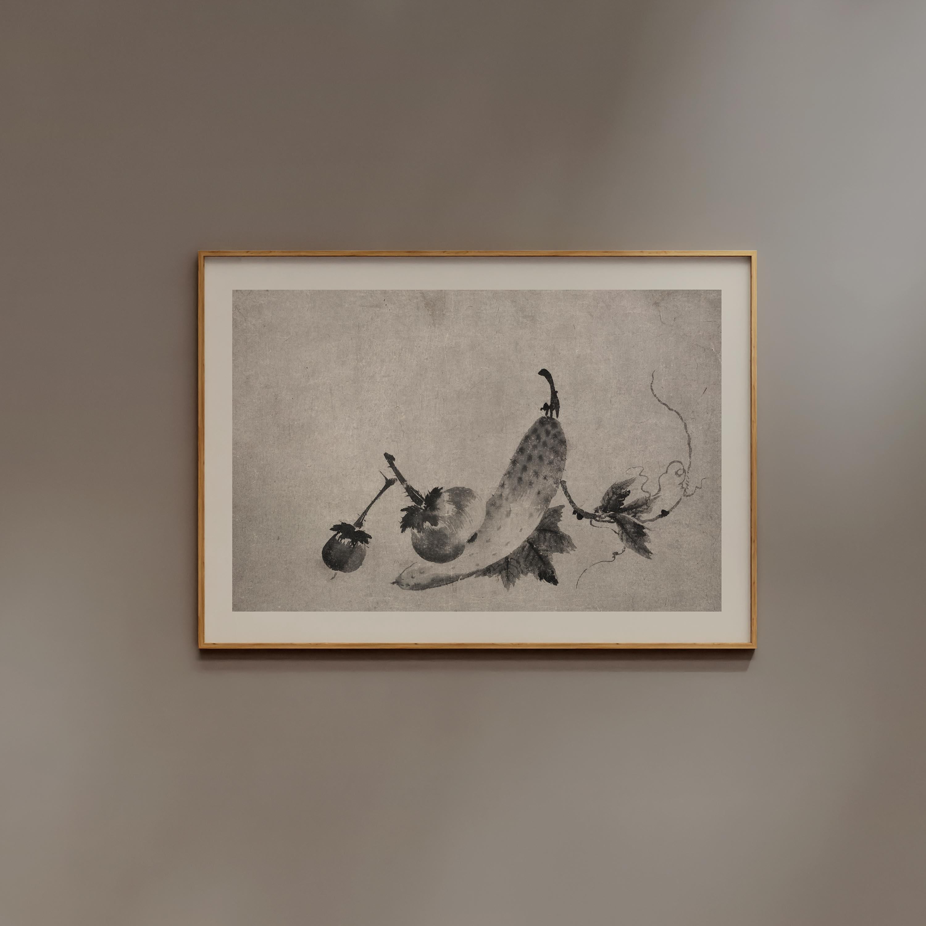 Potato Drowing Wabi Sabi Vegetable Ink Wall Art Japandi Minimalist Print Asian Zen ...