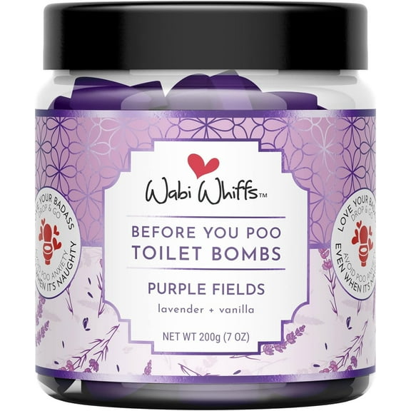 Wabi Whiffs Purple Fields Toilet Bombs Bathroom Deodorizer