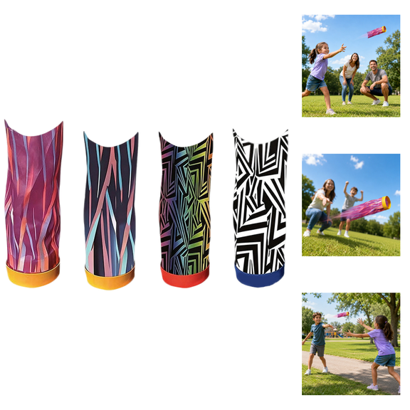 Wabo-ba Super Flying Toys, Hand Throw Flying Tube Toy with 30M Flight Range, Play for Kids Adults Backyard Camping Beach Indoor Rainy Day Sensory Games Random 1pc