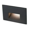 thumbnail image 1 of wac lighting 4011-27bk wac step & wall 5" ledme 12v horizontal step and wall light 2700k warm white in black, aluminum, 1 of 4