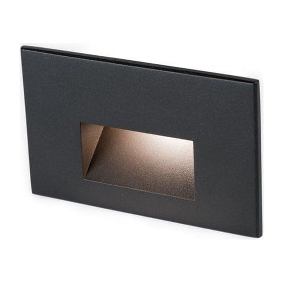 wac lighting 4011-27bk wac step & wall 5" ledme 12v horizontal step and wall light 2700k warm white in black, aluminum