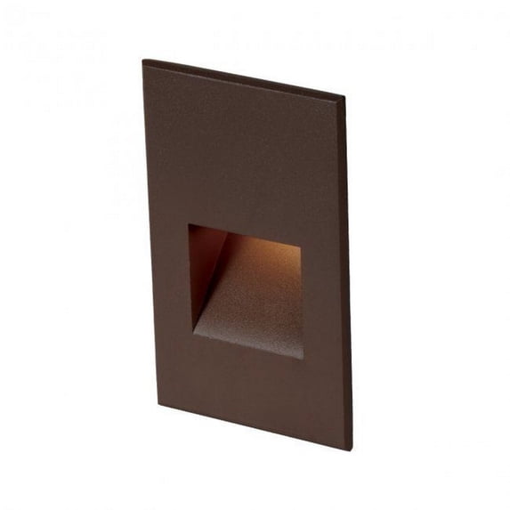 4021-30BZ-WAC Lighting-12V 2W 1 LED Vertical Step/Wall Light-3 Inches Wide by 5 Inches High-Bronze Finish-Frosted Glass Color-3000 Color Temperature