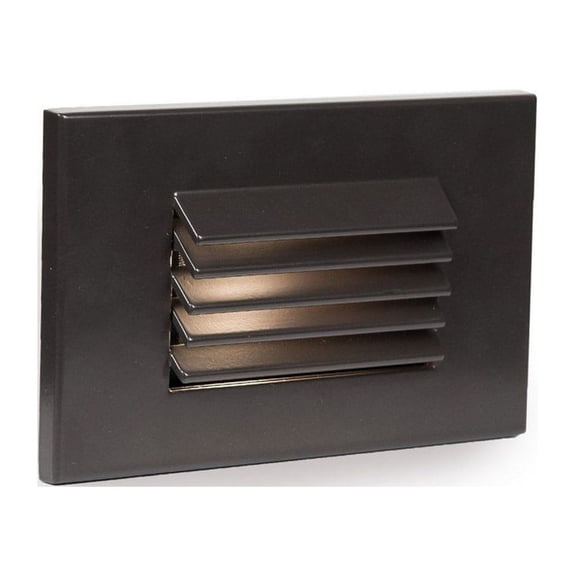 4051-30BZ-WAC Lighting-12V 2W 1 LED Horizontal Louvered Scoop Step/Wall Light in Contemporary Style-5 Inches Wide by 3.13 Inches High-Bronze