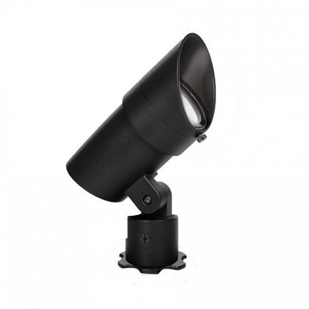 Black Aluminum LED Pathway Spotlight with Adjustable Beam