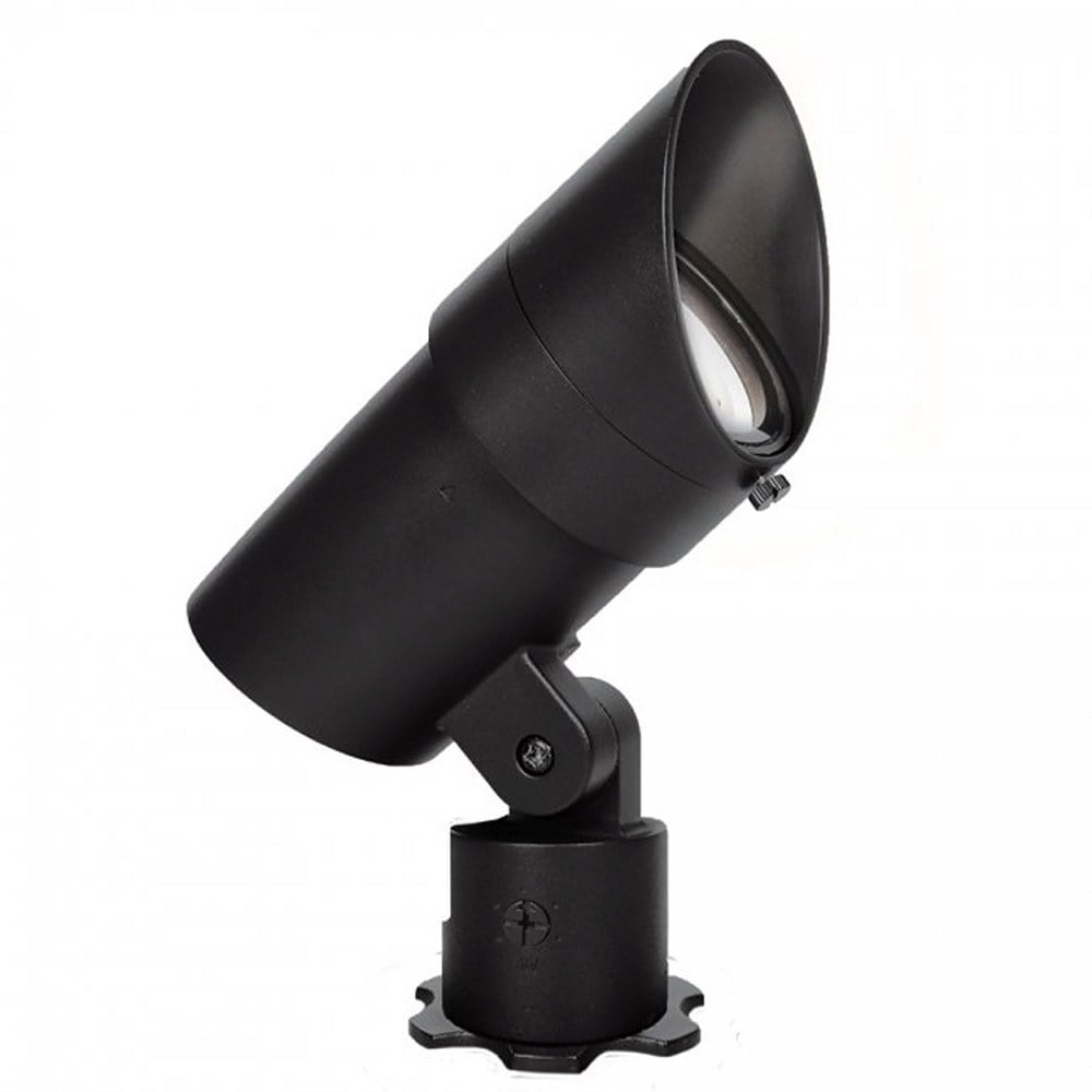 Black Aluminum Adjustable LED Landscape Spotlight
