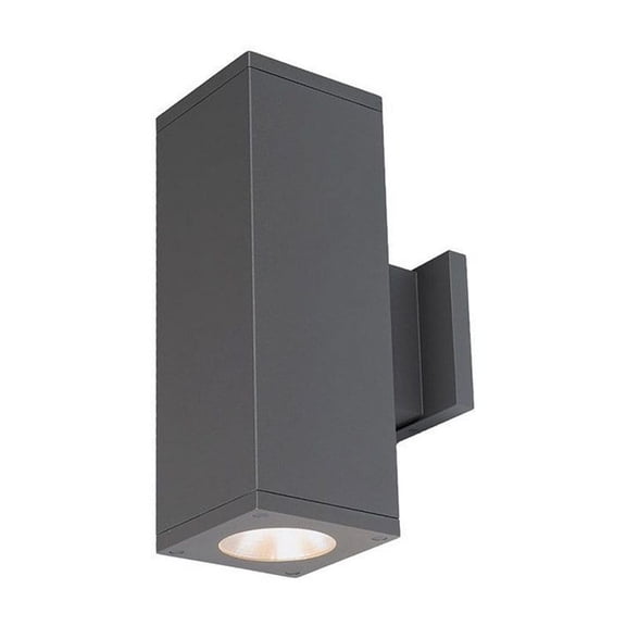 Wac Lighting Dc-Wd05-Fa Cube Architectural 2 Light 13" Tall Led Outdoor Wall Sconce -