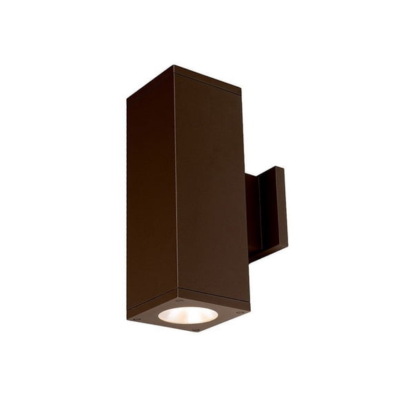 Wac Lighting Dc-Wd05-Fb Cube Architectural 2 Light 13" Tall Led Outdoor Wall Sconce -