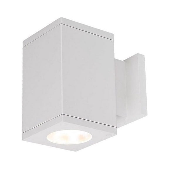 Wac Lighting Dc-Ws05-Fb Cube Architectural 1 Light 7" Tall Led Outdoor Wall Sconce - White