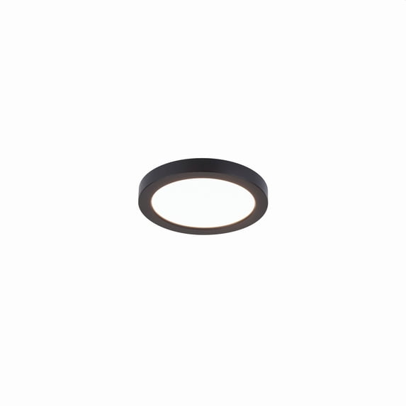 FM-05RN-930-BK WAC Limited Round - 12W 1 LED Flush Mount In Functional Style-0.6 Inches Tall and 5.25 Inches Wide-Black Finish-3000 Color Temperature