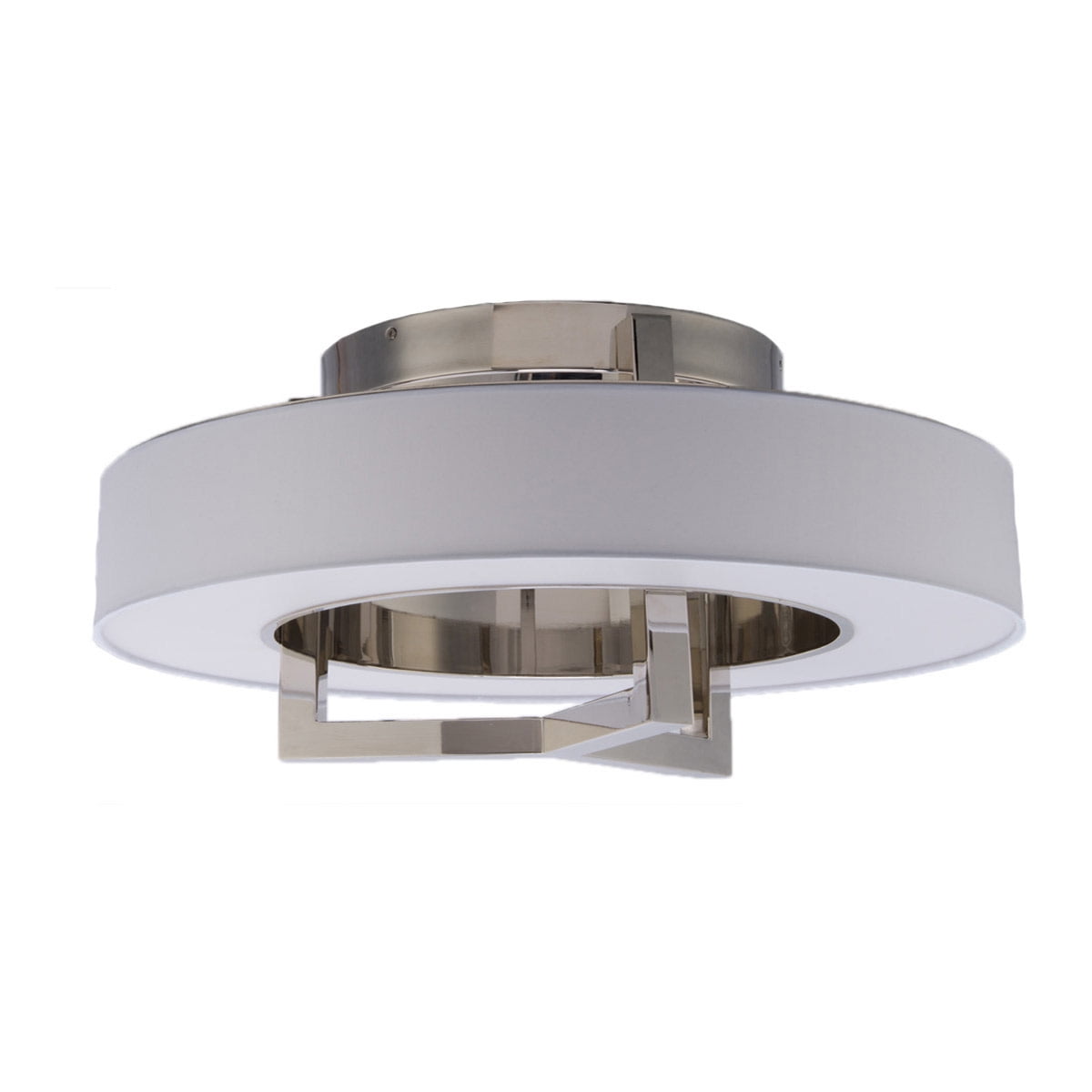 Madison 28" Brushed Nickel LED Semi-Flush Drum Ceiling Light