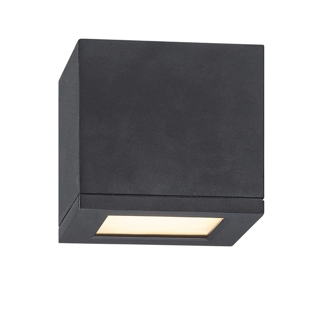 Rubix 5" Square Black Aluminum LED Flush Mount - Energy Star Rated