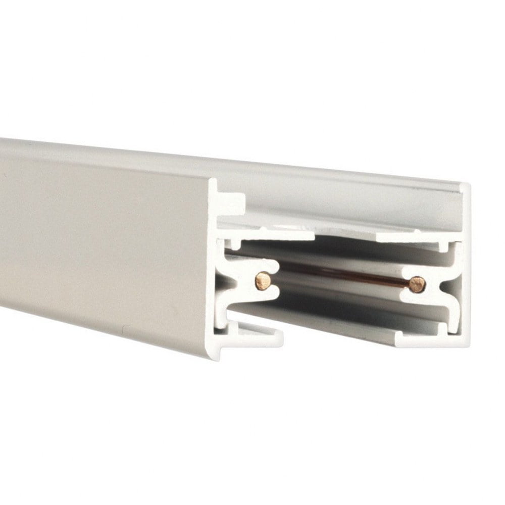 White Aluminum 8-Foot Single Circuit Track Lighting System