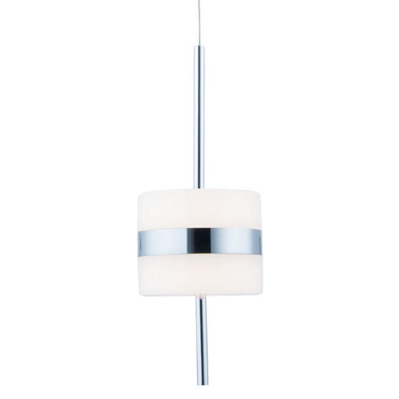 Sleek Chrome LED Mini Pendant with Adjustable Height