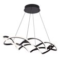 thumbnail image 1 of Wac Lighting Pd-47839 Interlace 39" Wide 3000K Led Abstract Linear Pendant - Black, 1 of 7