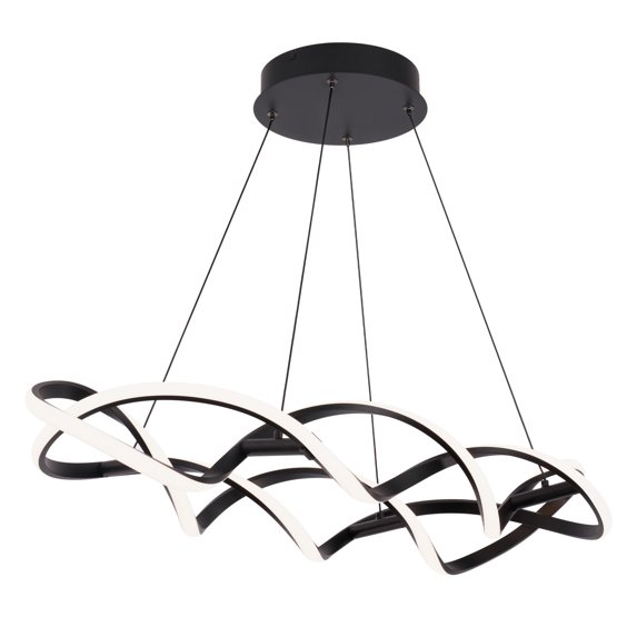Wac Lighting Pd-47839 Interlace 39" Wide 3000K Led Abstract Linear Pendant - Black