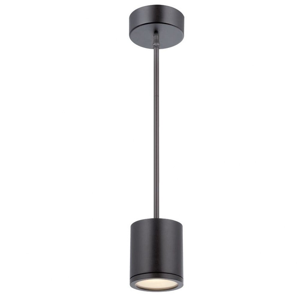 Tube Modern Black Aluminum 4.5" LED Indoor/Outdoor Energy Star Pendant